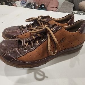 Born Shoes Women’s 8.5M Brown Leather Comfort Lace Up Oxford Casual Sneakers